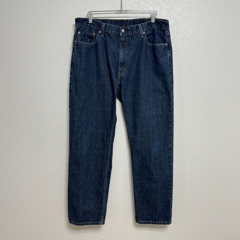 Levi 559 Jeans Mens 40x32 Blue Relaxed Straight Leg Cotton Denim Dark Wash Pants